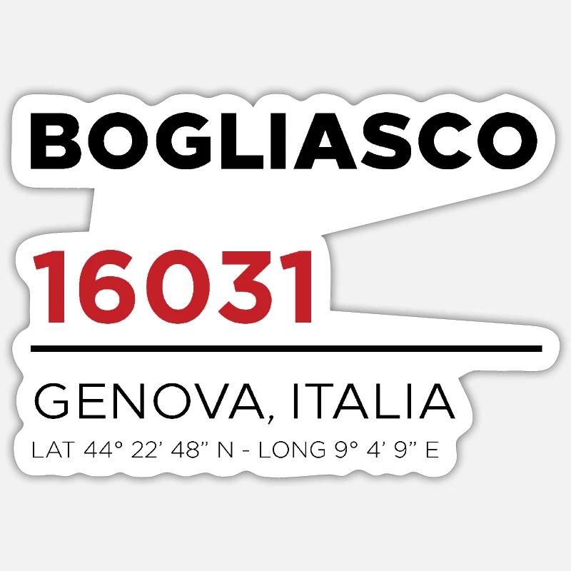 Bogliasco - Sticker size S (10 x 10 cm) - white matte
