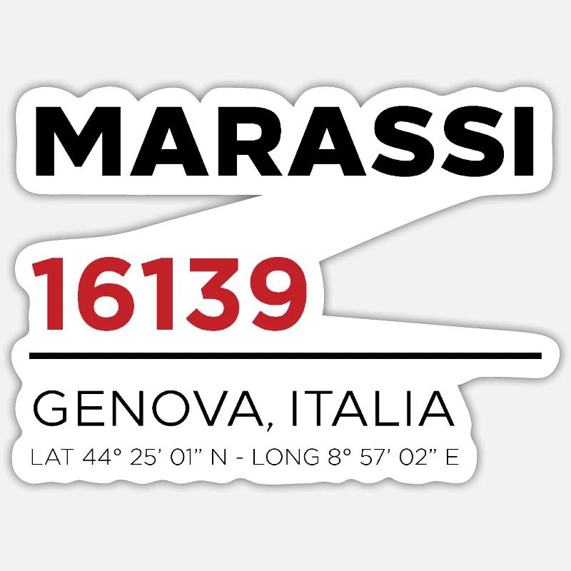 Marassi 16139 - Sticker Größe S (10 x 10 cm) - Mattweiß