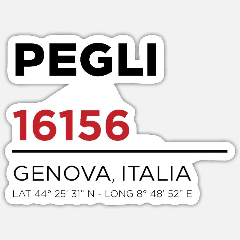 Pegli - Sticker Größe S (10 x 10 cm) - Mattweiß