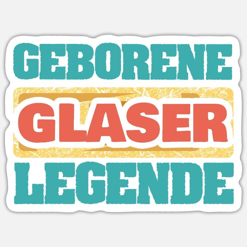 Geschenk für Glaser - Sticker Größe S (10 x 10 cm) - Mattweiß