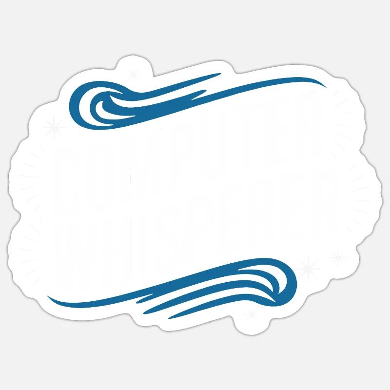 Technischer Support Computerfreak Nerd - Sticker Größe S (10 x 10 cm) - Mattweiß