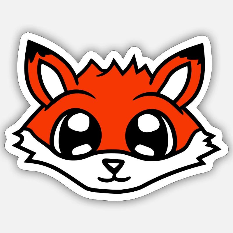 Fuchs Rotfuchs Wildes Tier Schlauer Wald Bewohner Sticker Größe S (10 x 10 cm)