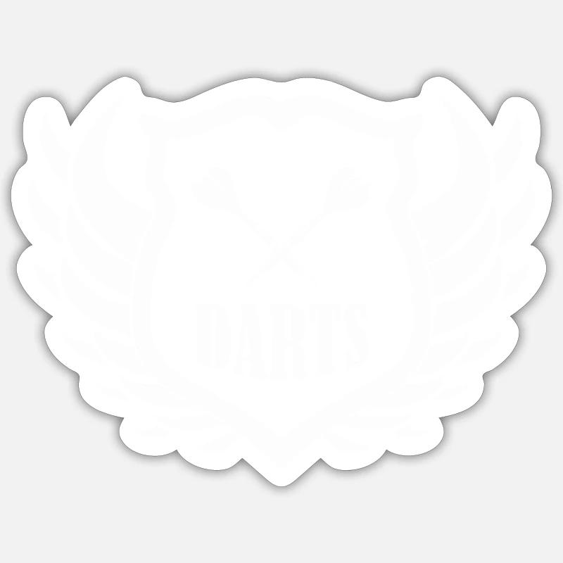 Bouclier de fléchettes - Sticker taille S (10 x 10 cm) - blanc mat