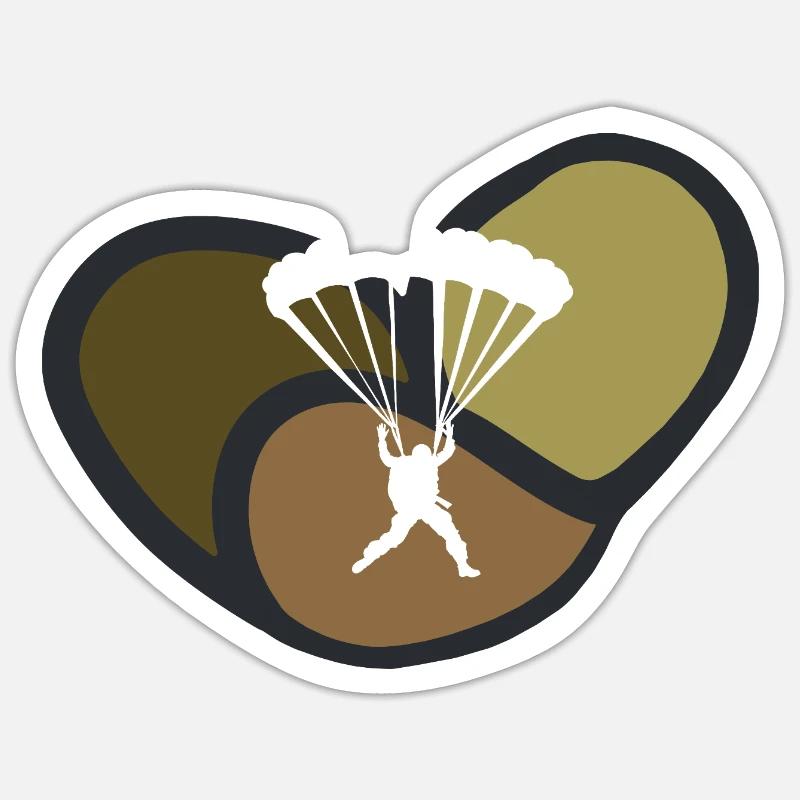 Parachuting Para Sticker size S (10 x 10 cm)