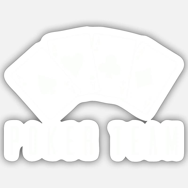 Poker Team 1 - Sticker size S (10 x 10 cm) - white matte