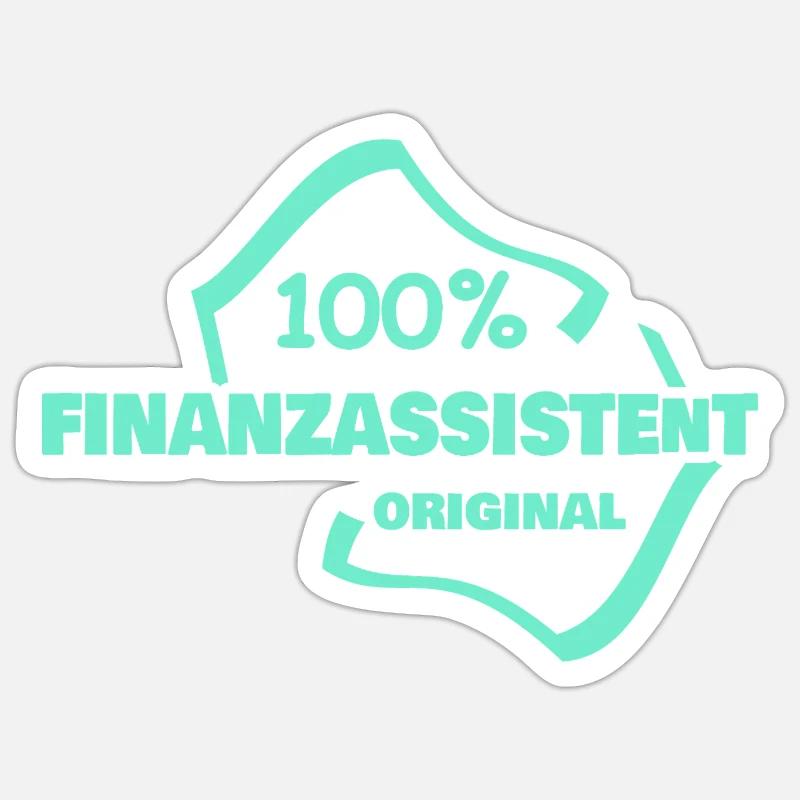 Occupation: Financial Assistant - Sticker size S (10 x 10 cm) - white matte