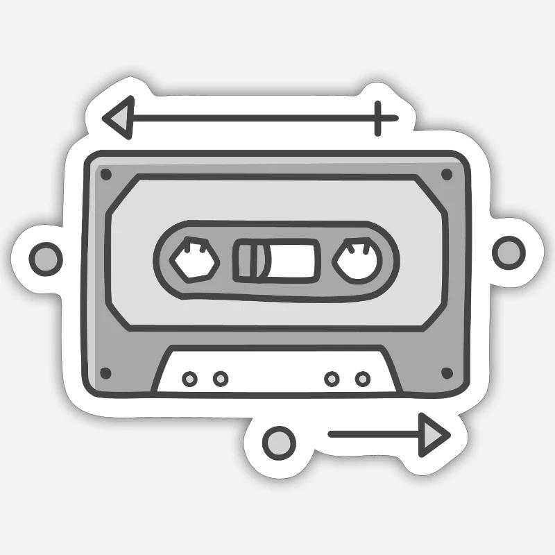 MIXTAPE III - Sticker Größe S (10 x 10 cm) - Mattweiß