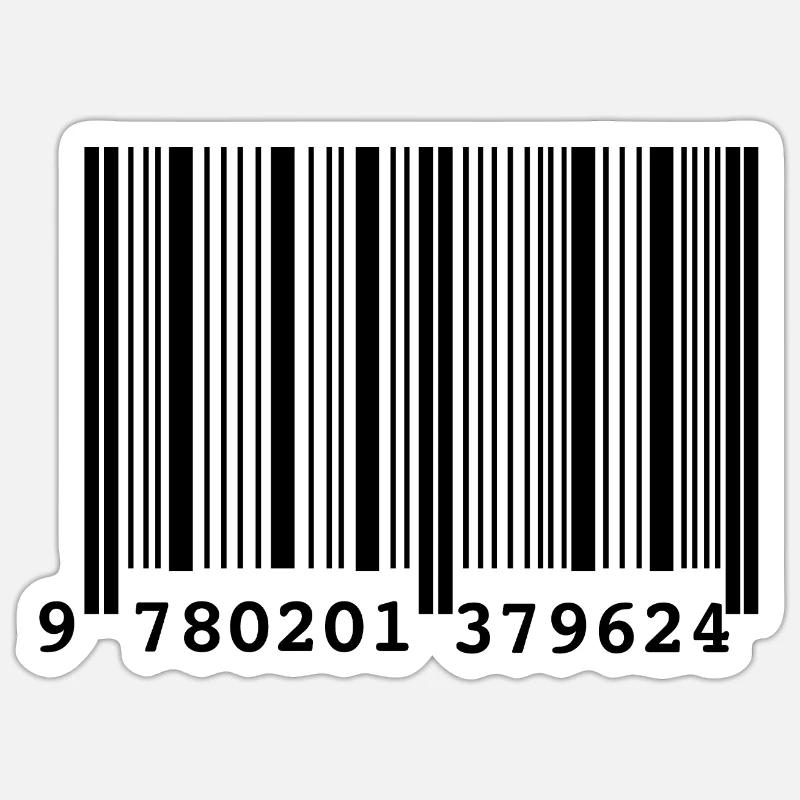 Code Barre Style - Sticker taille S (10 x 10 cm) - blanc mat