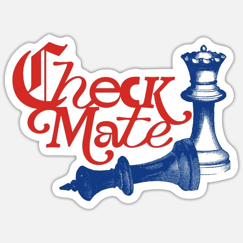 Déclaration de Check Mate - Sticker taille S (10 x 10 cm) - blanc mat