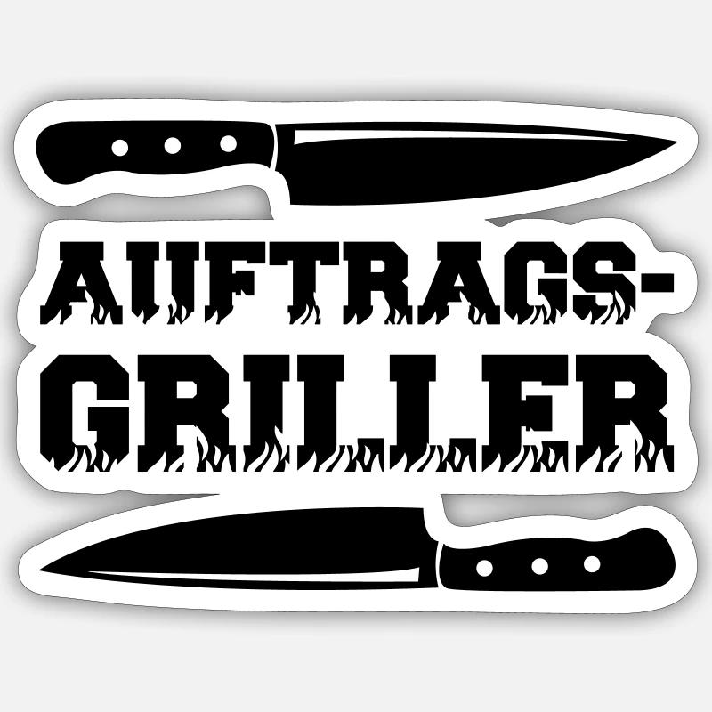 Griller à contrat 01 - Sticker taille S (10 x 10 cm) - blanc mat