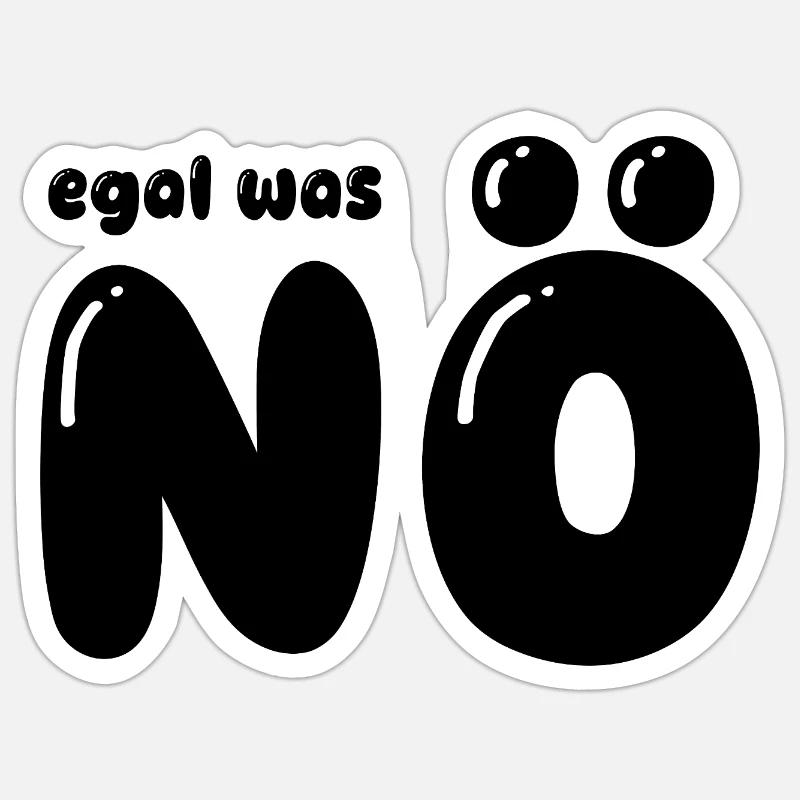 leider nein - Sticker Größe S (10 x 10 cm) - Mattweiß