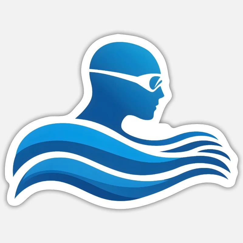 Float Logo - Sticker size S (10 x 10 cm) - white matte