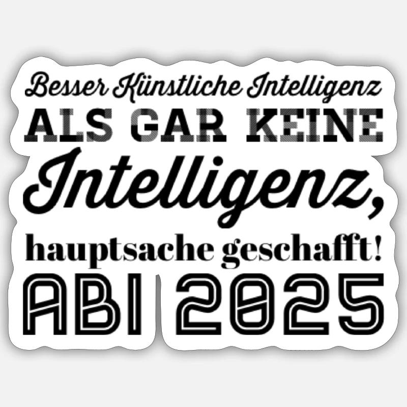 Abschluss - Sticker Größe S (10 x 10 cm) - Mattweiß