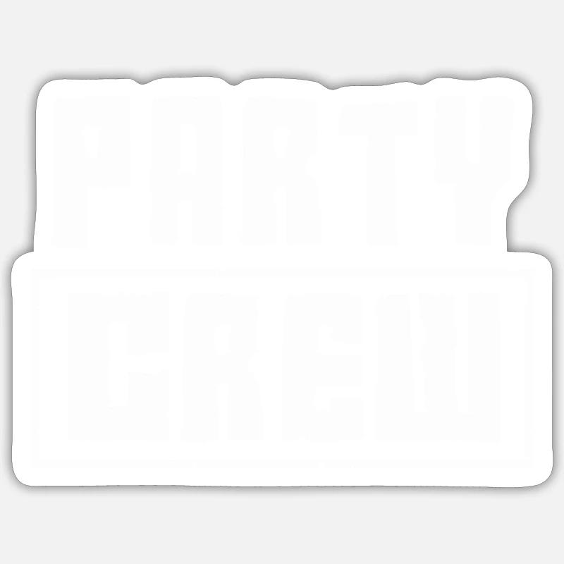 Party Crew - Sticker size S (10 x 10 cm) - white matte