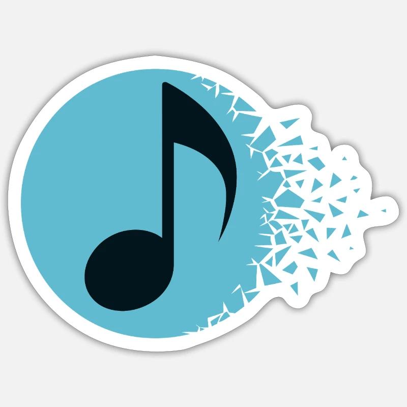 Éclat sonore abstrait Sticker taille S (10 x 10 cm)