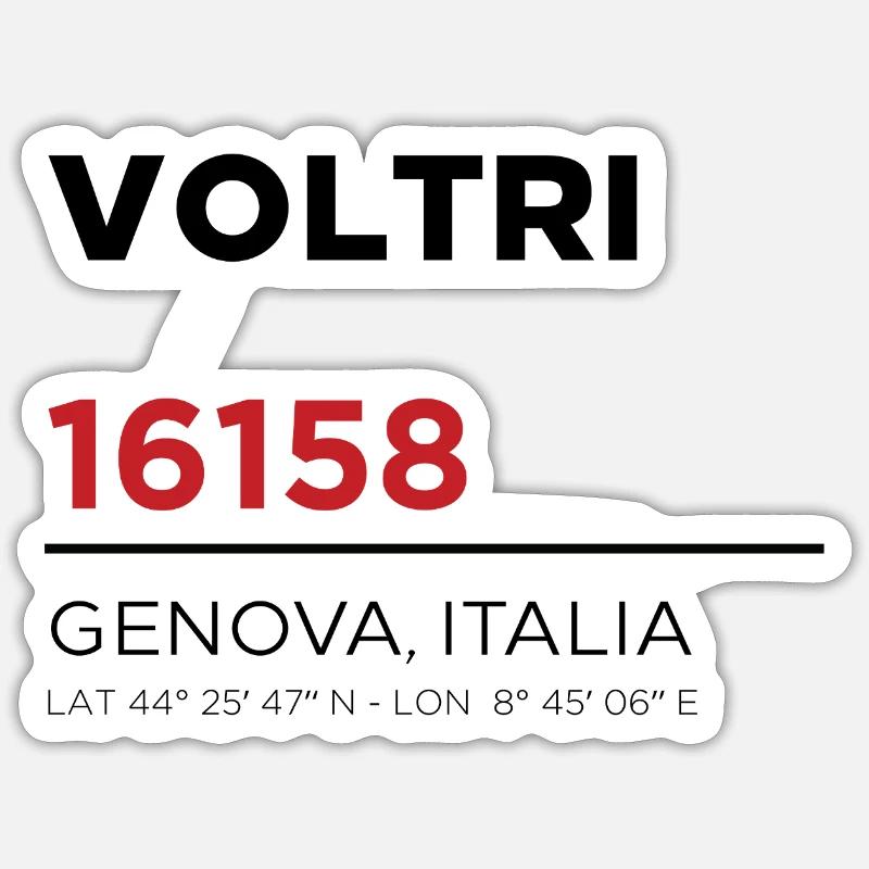 Voltri - Sticker Größe S (10 x 10 cm) - Mattweiß