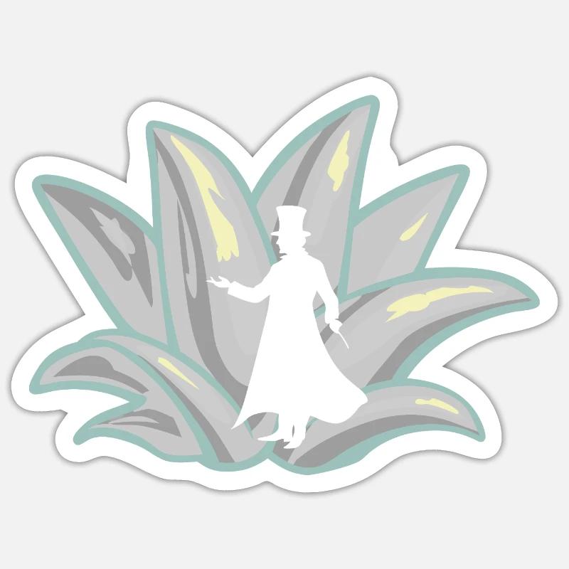 magicien magicien magie - Sticker taille S (10 x 10 cm) - blanc mat