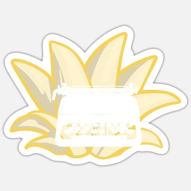 Auteur Romans Machine à écrire Sticker taille S (10 x 10 cm)
