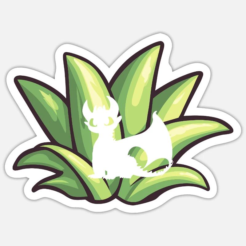 Dragon Mountains Air - Sticker taille S (10 x 10 cm) - blanc mat
