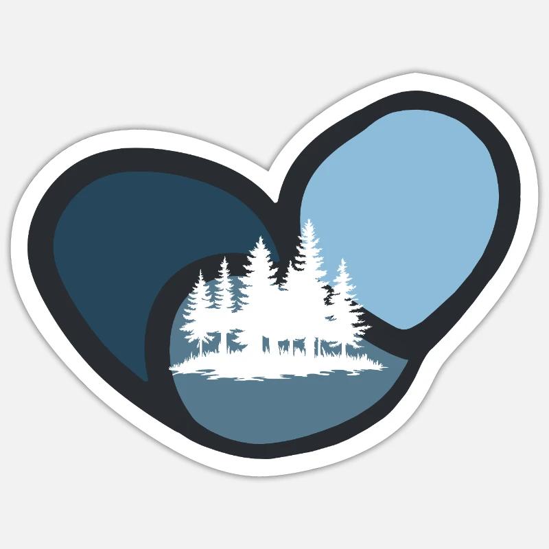Forestry Trees Sustainability - Sticker size S (10 x 10 cm) - white matte