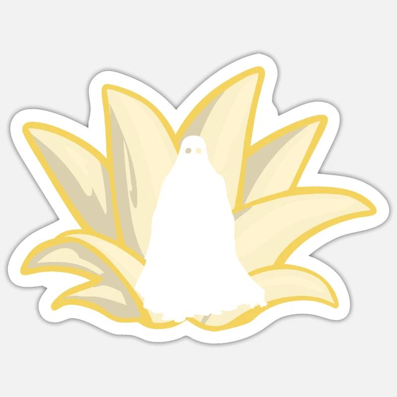 Mystère fantôme - Sticker taille S (10 x 10 cm) - blanc mat