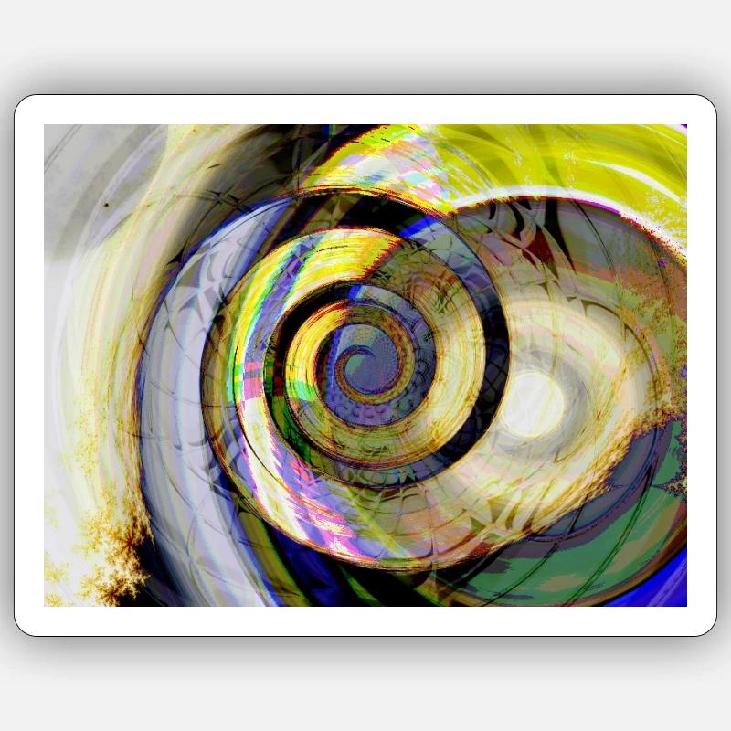 Abwärtsspirale - Sticker Größe S (10 x 10 cm) - Mattweiß