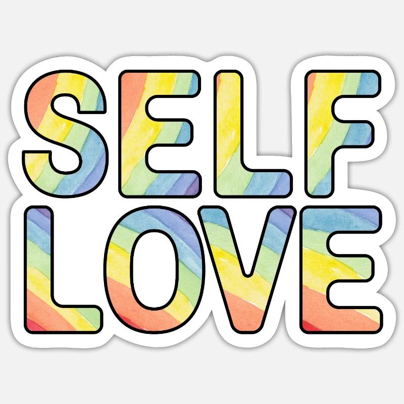 Amour-propre - Sticker taille S (10 x 10 cm) - blanc mat