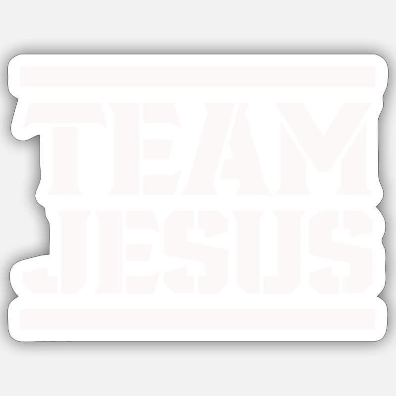 L’équipe de Jésus - Sticker taille S (10 x 10 cm) - blanc mat