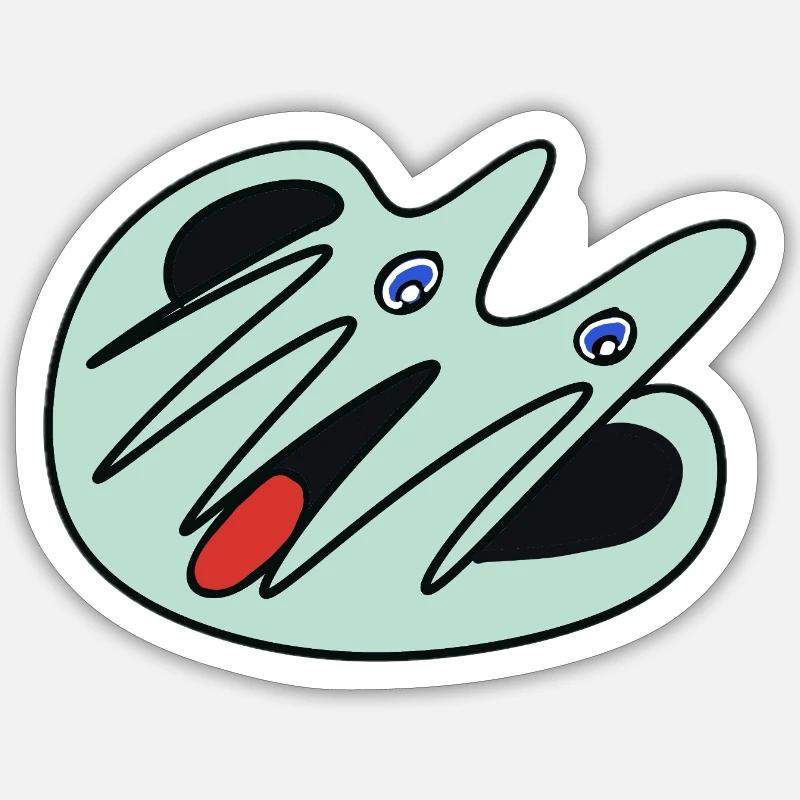 Comic-Geist-smag - Sticker Größe S (10 x 10 cm) - Mattweiß