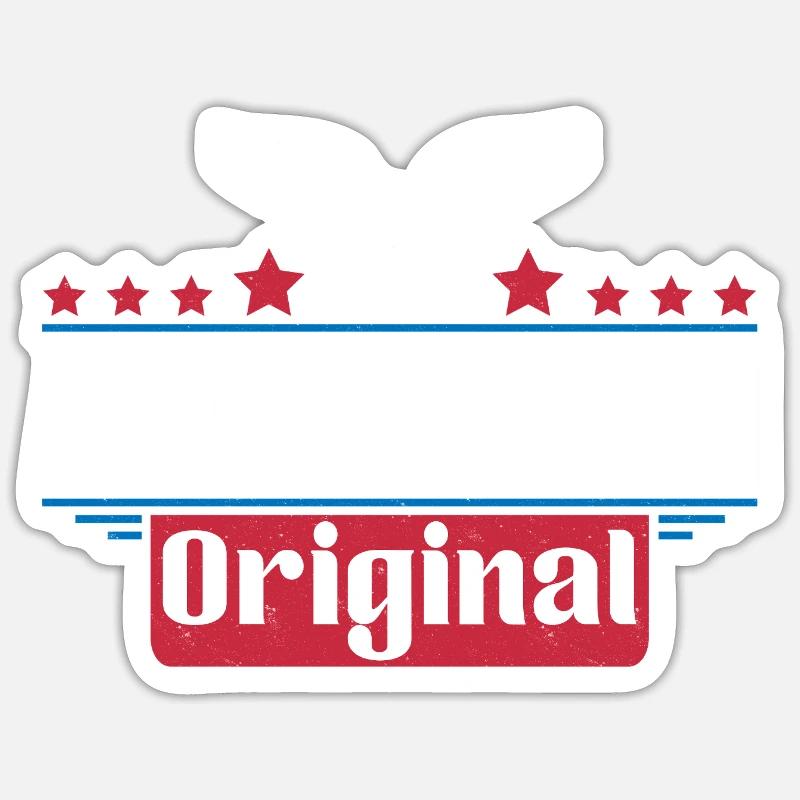 Patriotic Eagle American Flag Design - Sticker size S (10 x 10 cm) - white matte