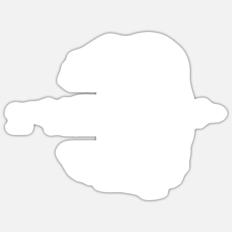 Cool Eisbär Reflektion Silhouette Sticker Größe S (10 x 10 cm)