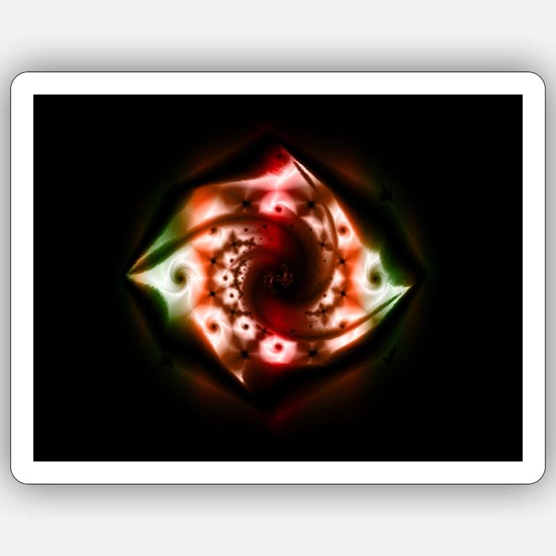 Polarlicht - Sticker Größe S (10 x 10 cm) - Mattweiß