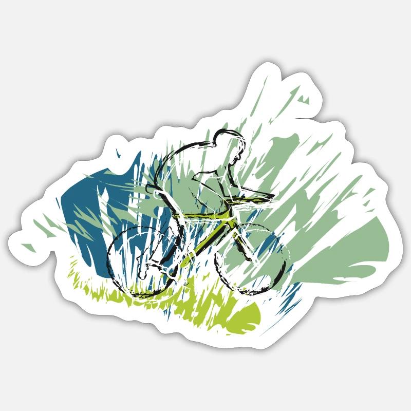 Radfahrer 2025 - Sticker Größe S (10 x 10 cm) - Mattweiß
