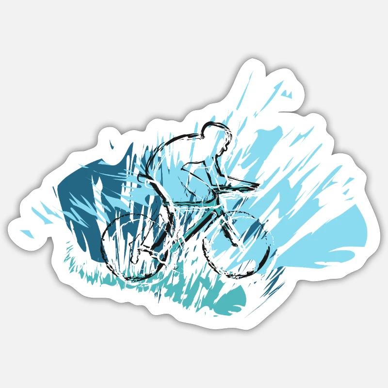 Biker  Style 26 - Sticker Größe S (10 x 10 cm) - Mattweiß