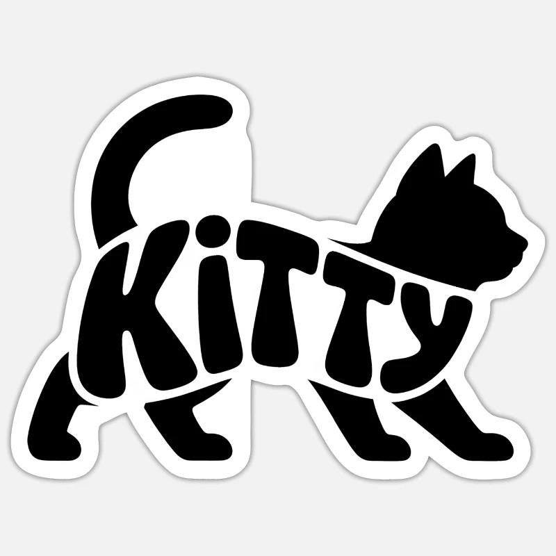 Kitty - Conception de chat de compagnie mignon Sticker taille S (10 x 10 cm)