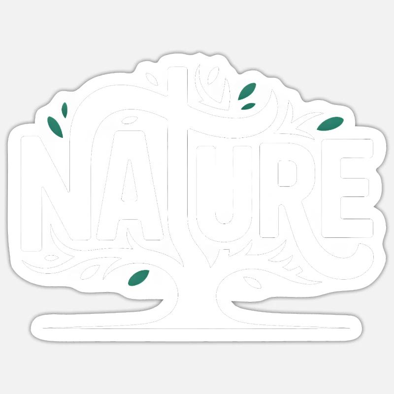 Nature - Coo Tree Logo - Sticker size S (10 x 10 cm) - white matte