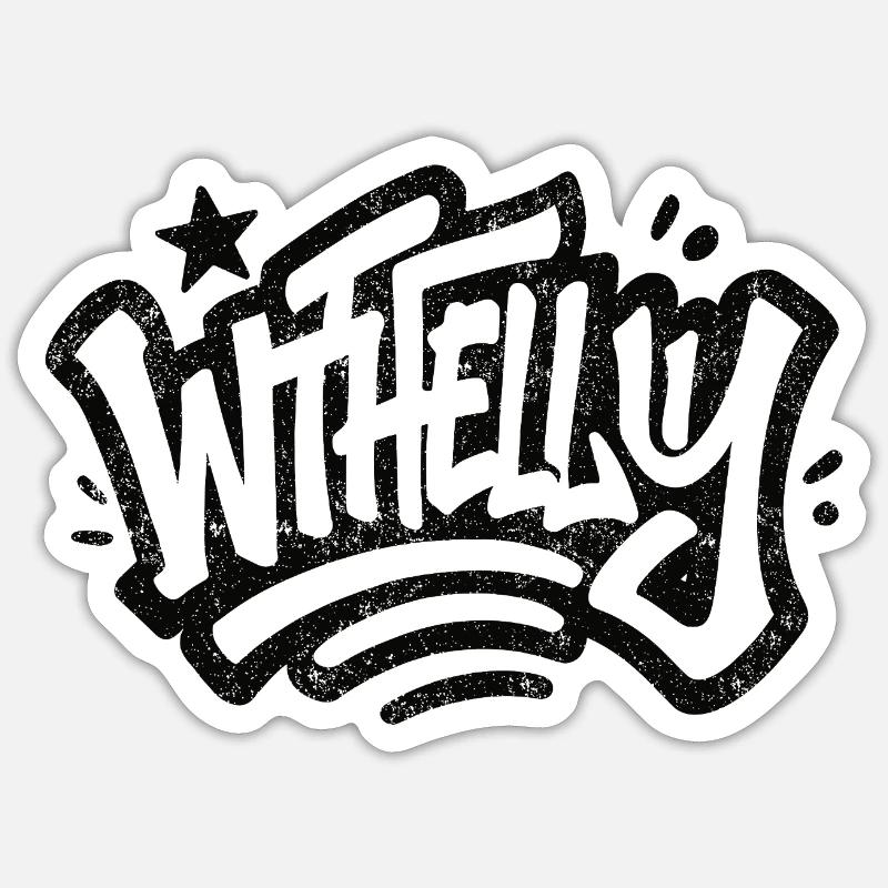 What the Helly - Black Sticker size S (10 x 10 cm)