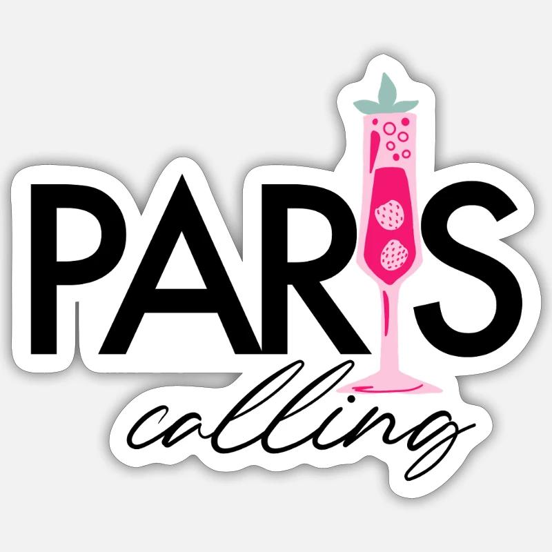 Paris calling - Paris calling - Sticker taille S (10 x 10 cm) - blanc mat