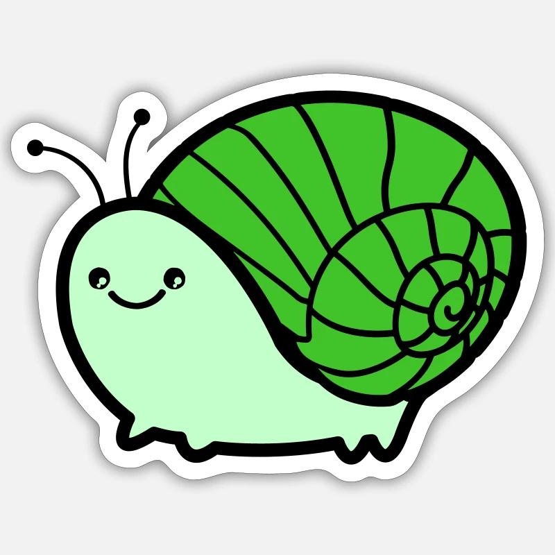 Snail 02 - Sticker size S (10 x 10 cm) - white matte