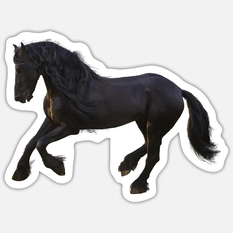 Pferd - Sticker Größe S (10 x 10 cm) - Mattweiß