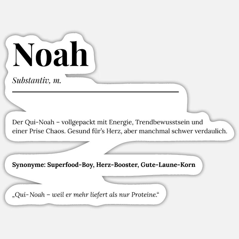Noah - Sticker Größe S (10 x 10 cm) - Mattweiß