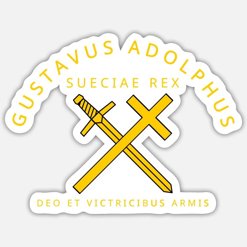 Gustav Adolf - Sticker Größe S (10 x 10 cm) - Mattweiß