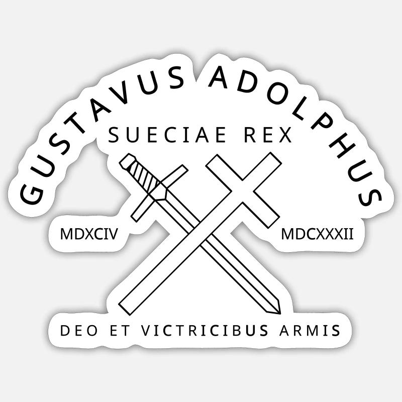 Gustav Adolf Sticker Größe S (10 x 10 cm)