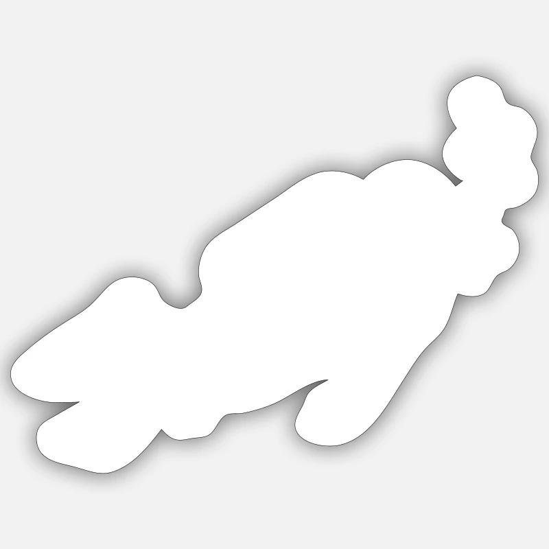 Diver Silhouette Diving - Sticker size S (10 x 10 cm) - white matte