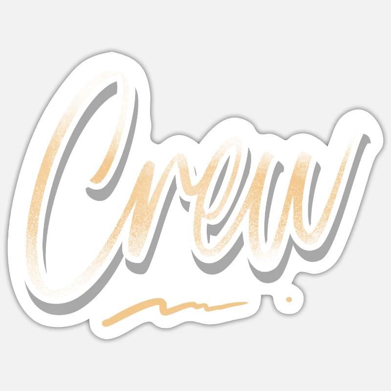 Crew - Sticker Größe S (10 x 10 cm) - Mattweiß
