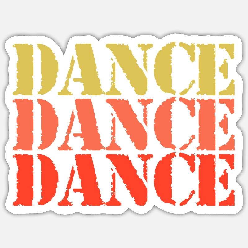 Danser - Sticker taille S (10 x 10 cm) - blanc mat