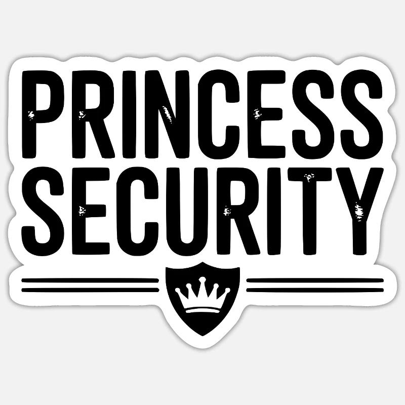 Princess Security - Sticker size S (10 x 10 cm) - white matte