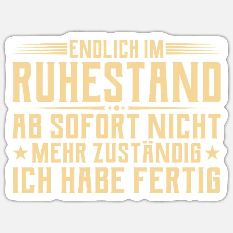 Retraite Plus responsable - Retraité - Sticker taille S (10 x 10 cm) - blanc mat
