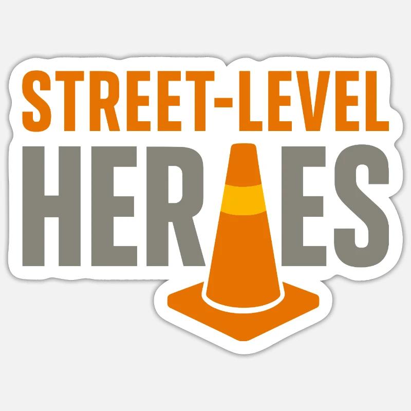Road Construction Team Asphalt Concrete Team - Sticker size S (10 x 10 cm) - white matte