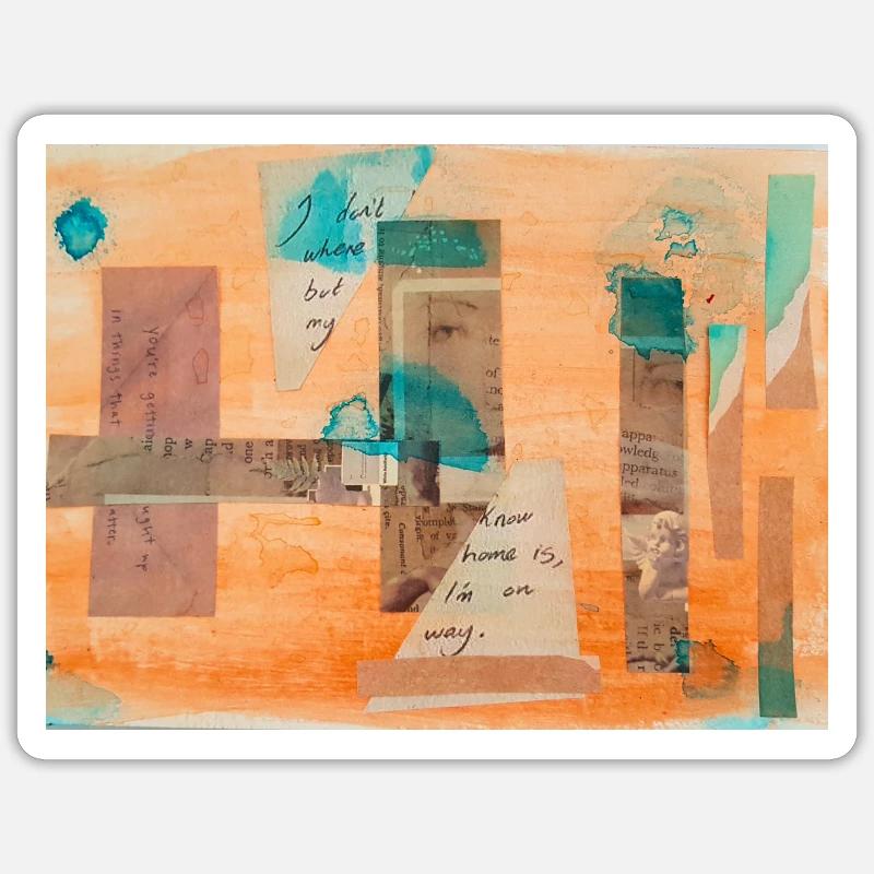 collage - Sticker size S (10 x 10 cm) - white matte